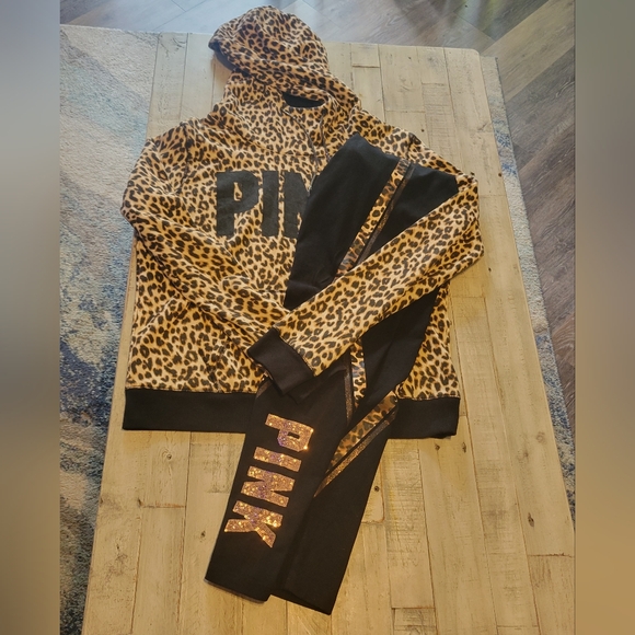 VS PINK HTF LEOPARD BLING LEGGINGS - Picture 6 of 6